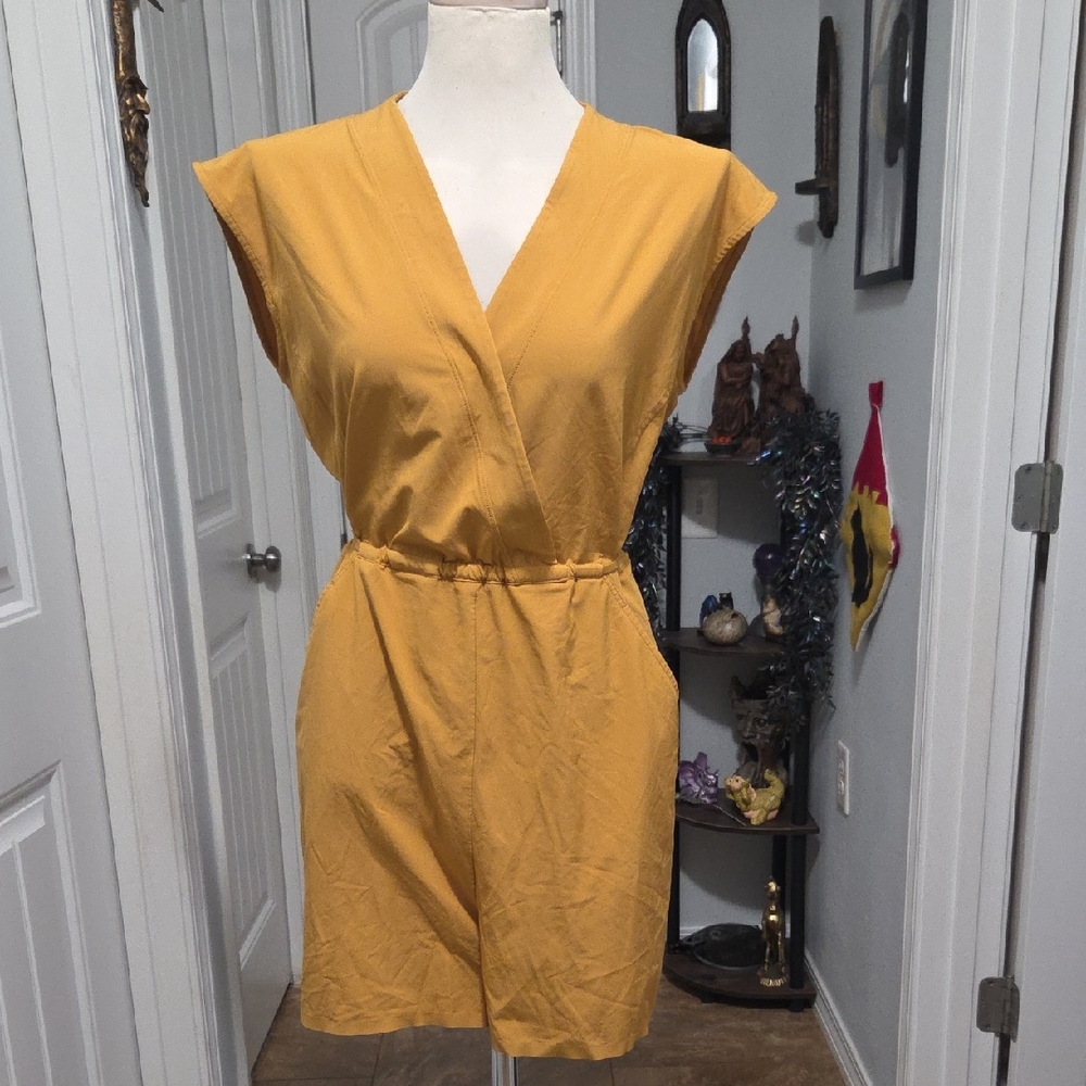 Athleta Mustard Romper S.
